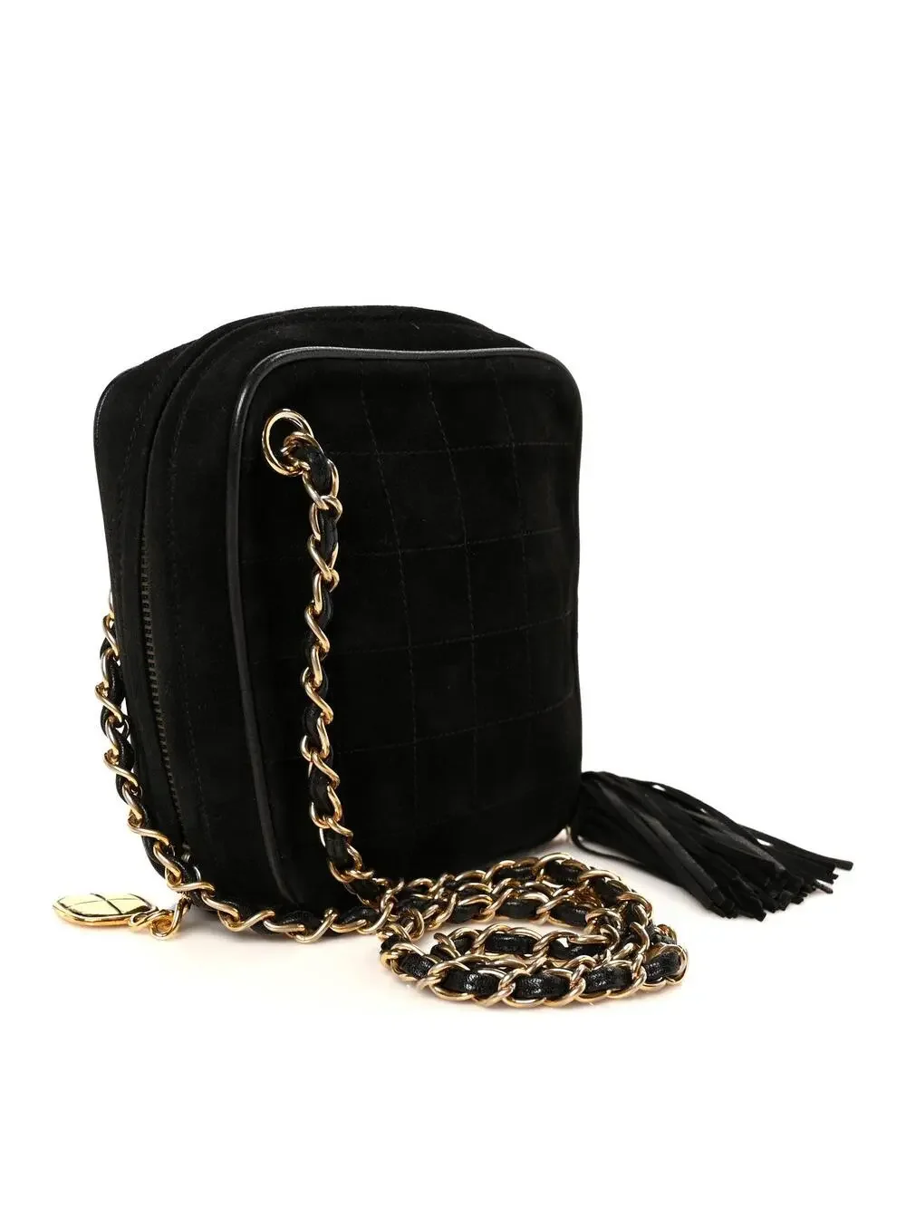 Chanel Suede Chocolate Bar Tassel #290634C85B